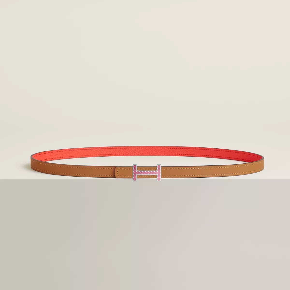 Focus Medor Laquee belt buckle & Reversible leather strap 13 mm