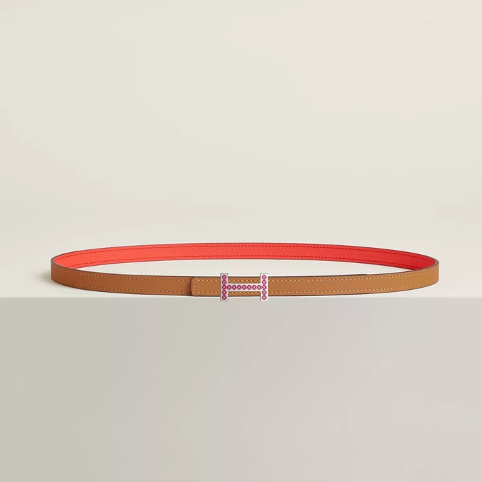 Focus Medor Laquee Belt Buckle & Reversible Leather Strap 13 MM