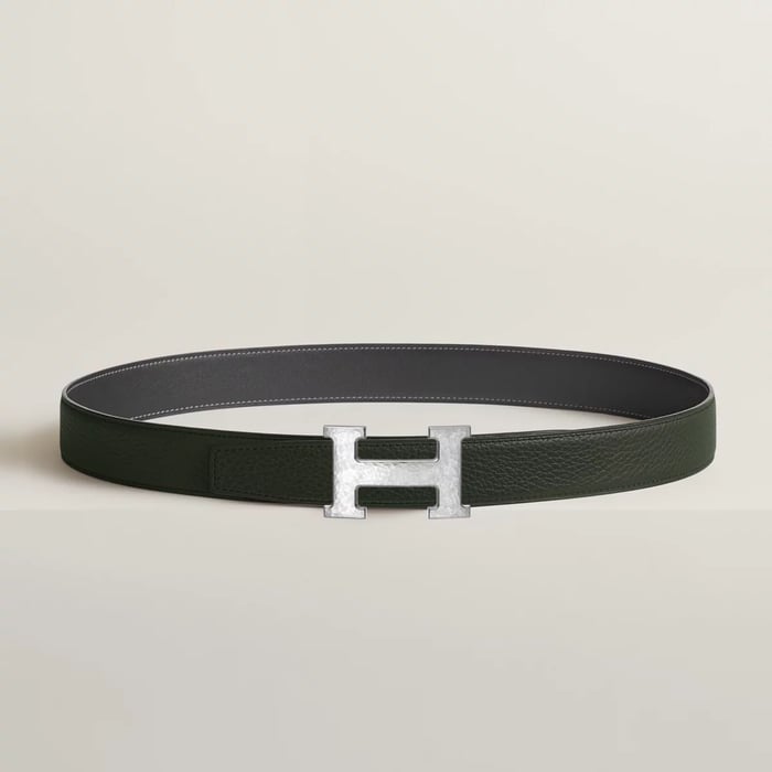 H Martelee Belt Buckle & Reversible Leather Strap 32 MM
