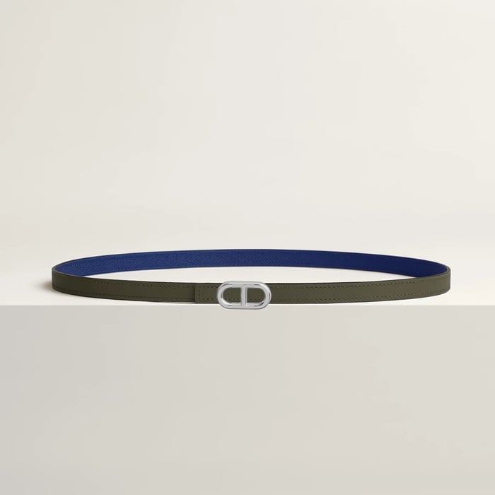 Maillon H belt buckle & Reversible leather strap 13 mm