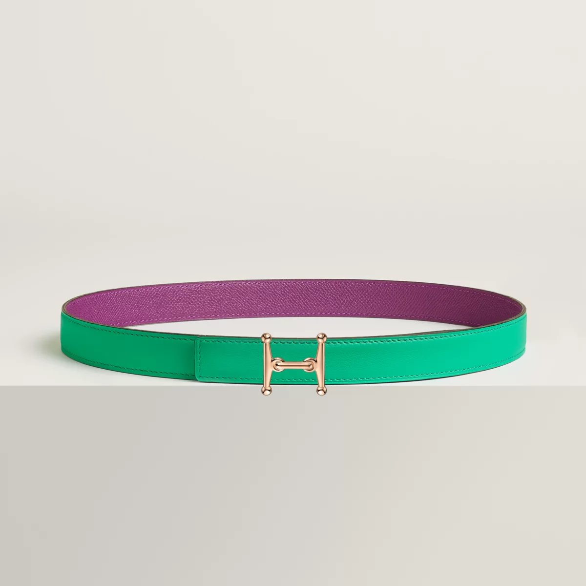 Mors H belt buckle & Reversible leather strap 24 mm