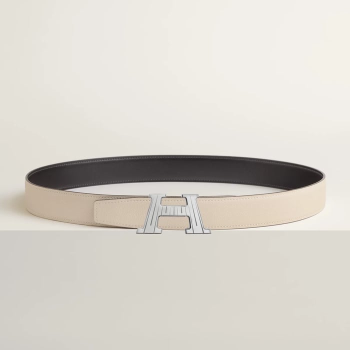 H Take Off Belt Buckle & Reversible Leather Strap 32 MM