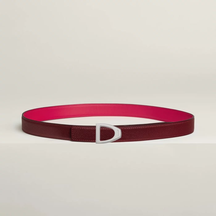 Cavaliere Belt Buckle & Reversible Leather Strap 24 MM
