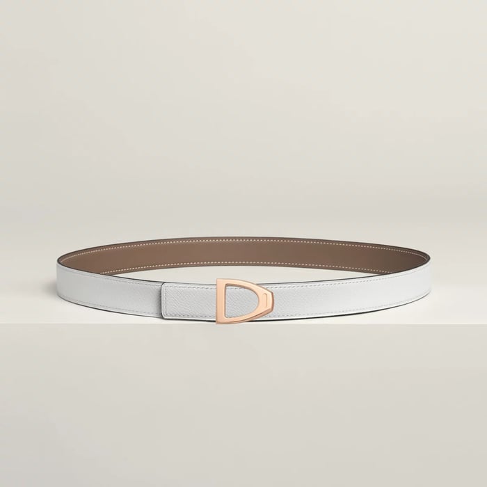 Cavaliere Belt Buckle & Reversible Leather Strap 24 MM