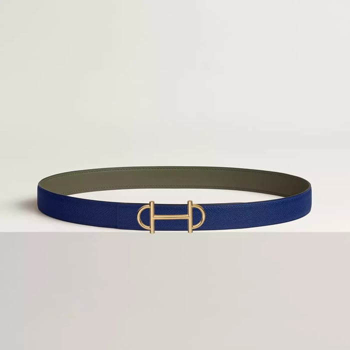 Gamma Belt Buckle & Reversible Leather Strap 24 MM