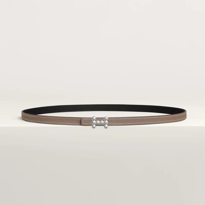 Bubble Belt Buckle & Reversible Leather Strap 13 MM