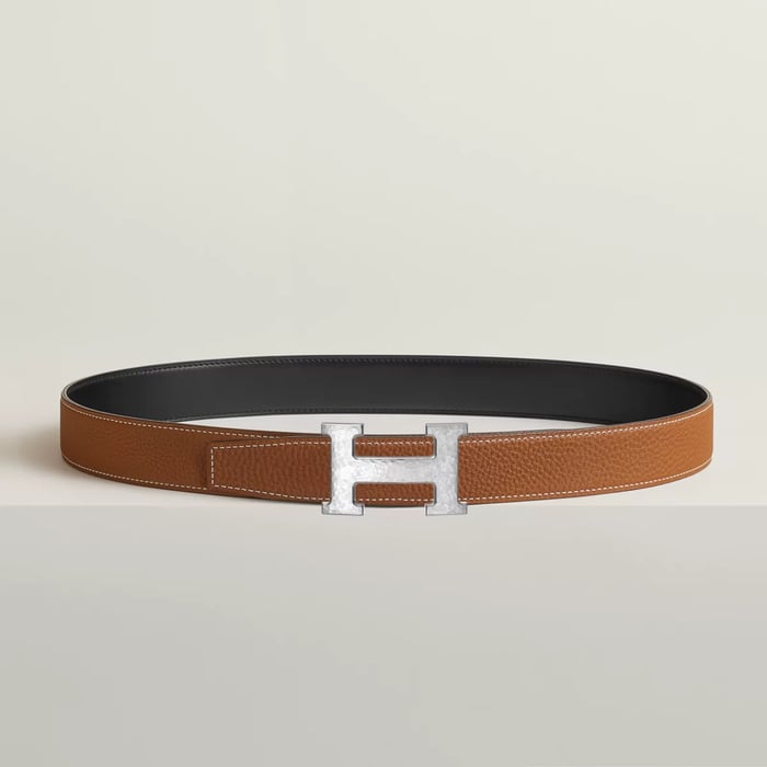H Martelee Belt Buckle & Reversible Leather Strap 32 MM