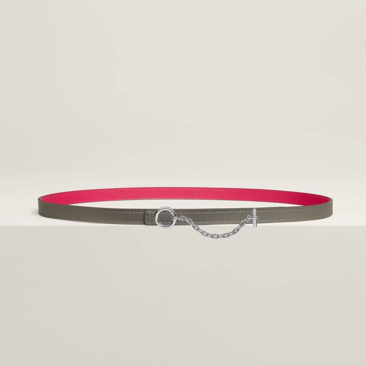 Carrousel belt buckle & Reversible leather strap 13 mm