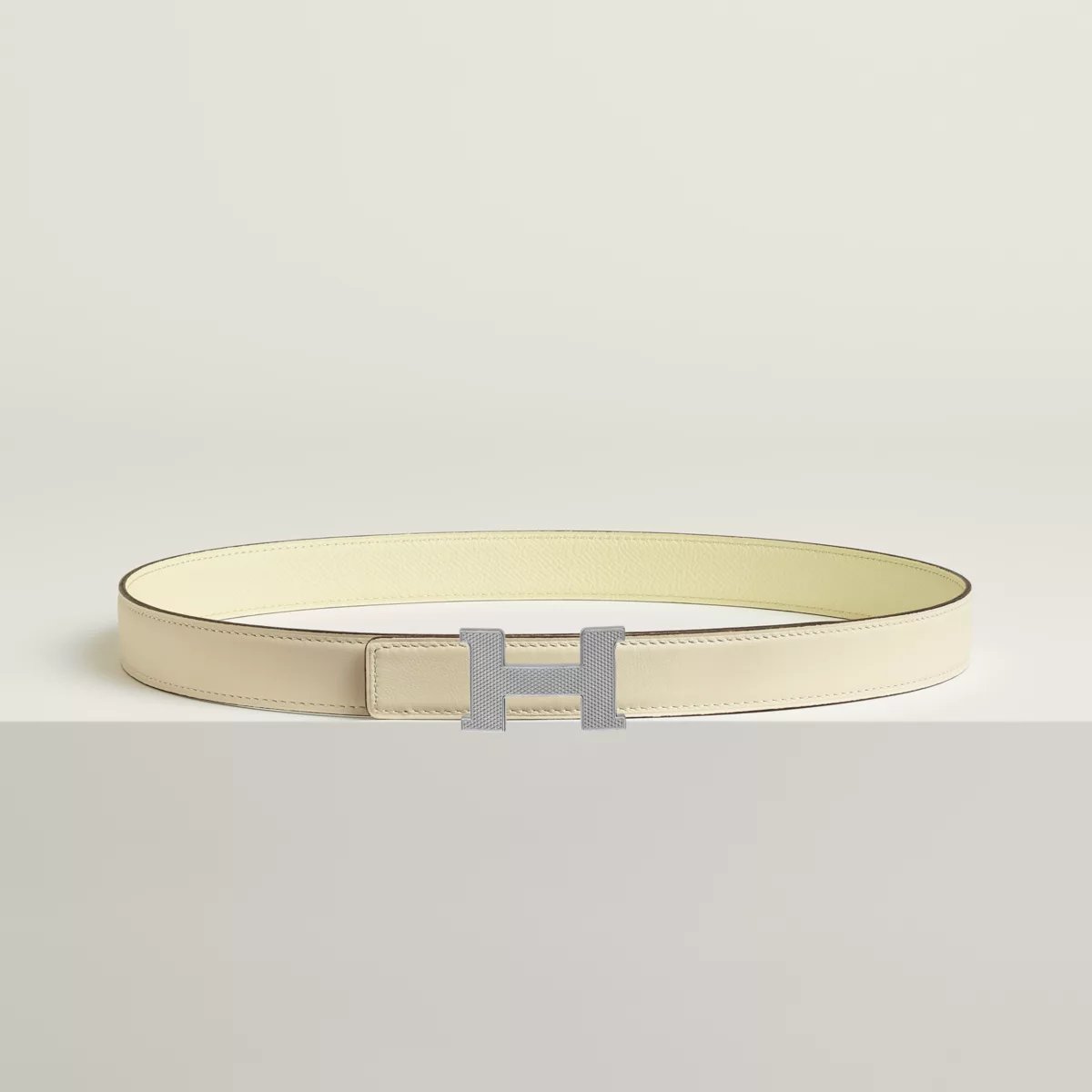 Boucle de ceinture Mini Constance Guillochée & Cuir de ceinture réversible 24 mm
