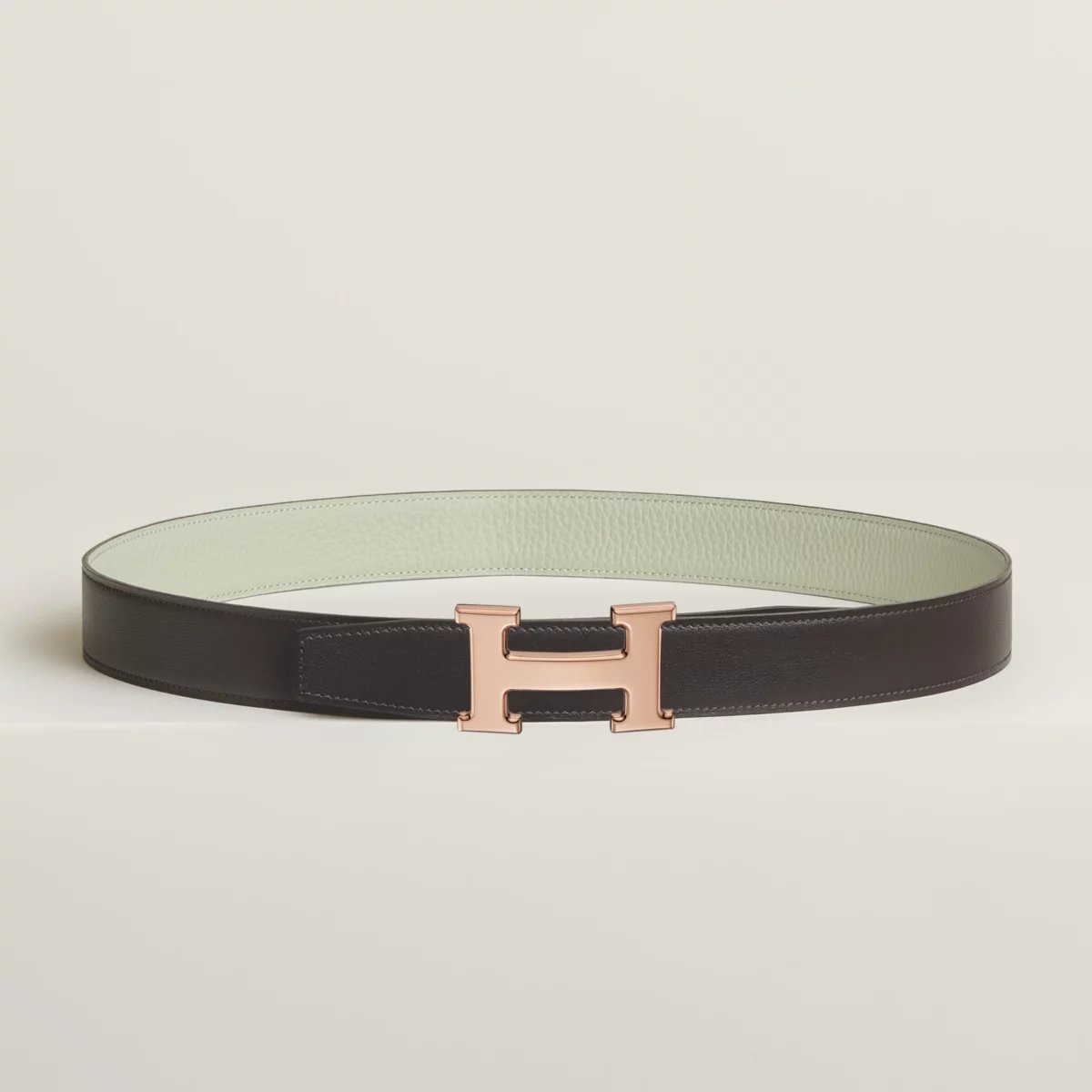 H belt buckle & Reversible leather strap 32 mm