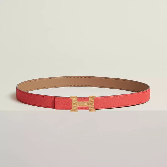 Mini Constance Guillochee Belt Buckle & Reversible Leather Strap 24 MM