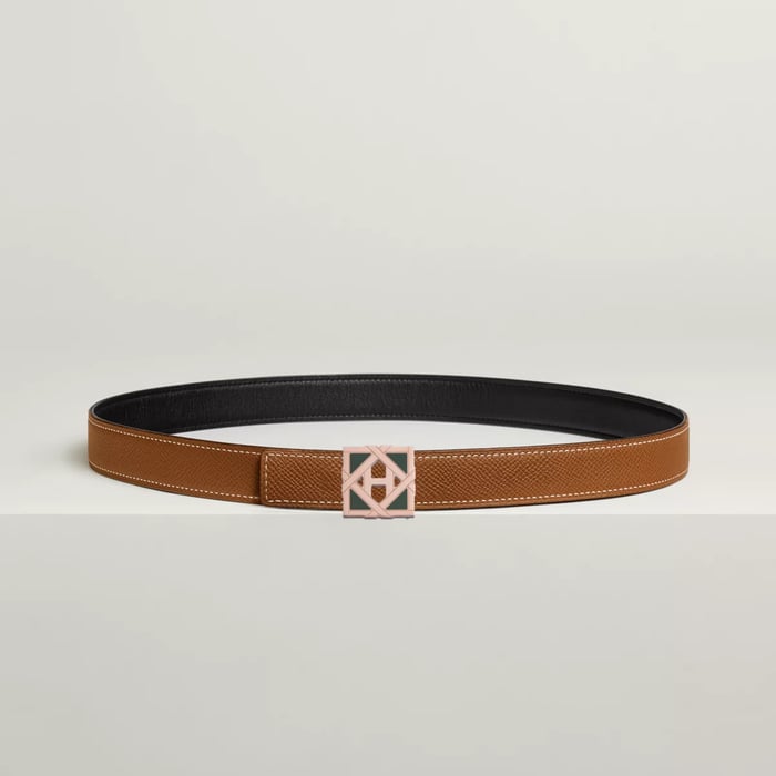 H Roseraie Belt Buckle & Reversible Leather Strap 24 MM