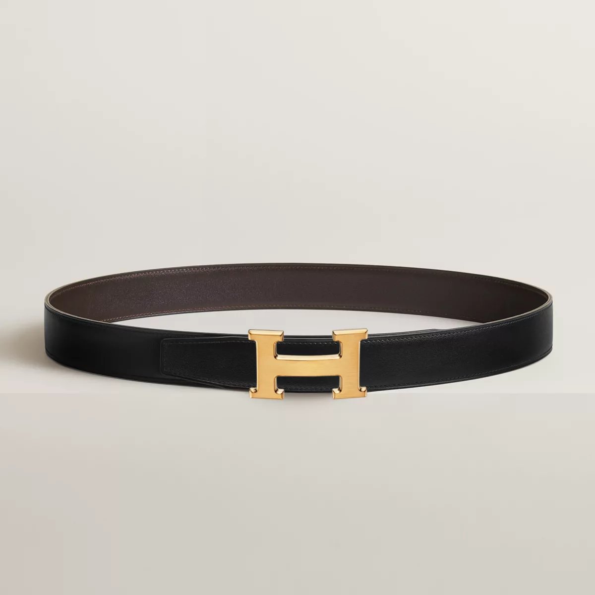 H belt buckle & Reversible leather strap 32 mm