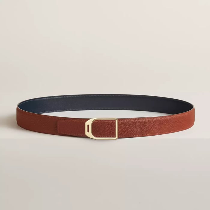 Jockey Belt Buckle & Reversible Leather Strap 32 MM