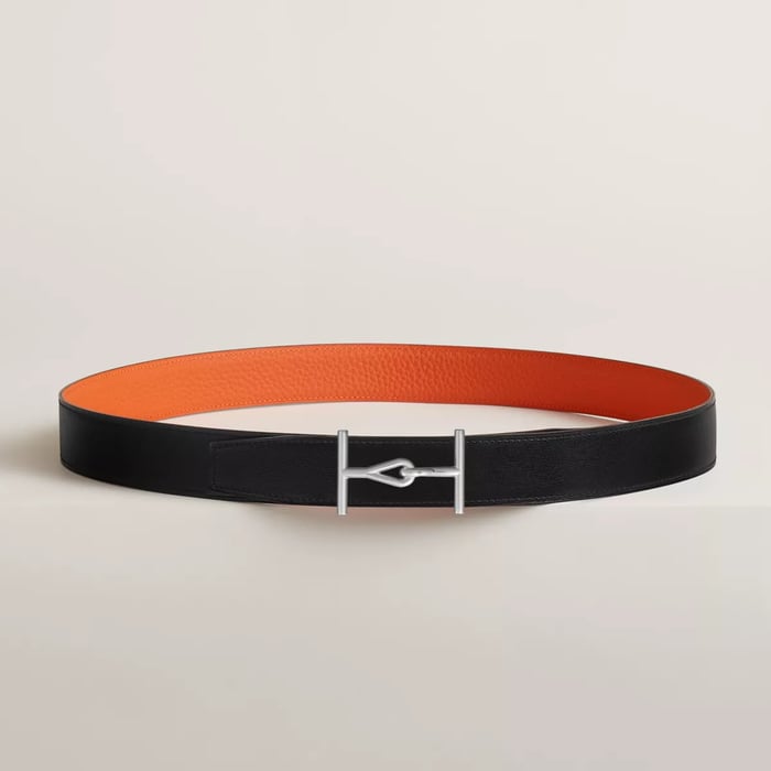 Jumbo Belt Buckle & Reversible Leather Strap 32 MM