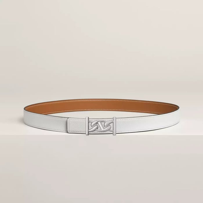 My H Belt Buckle & Reversible Leather Strap 24 MM