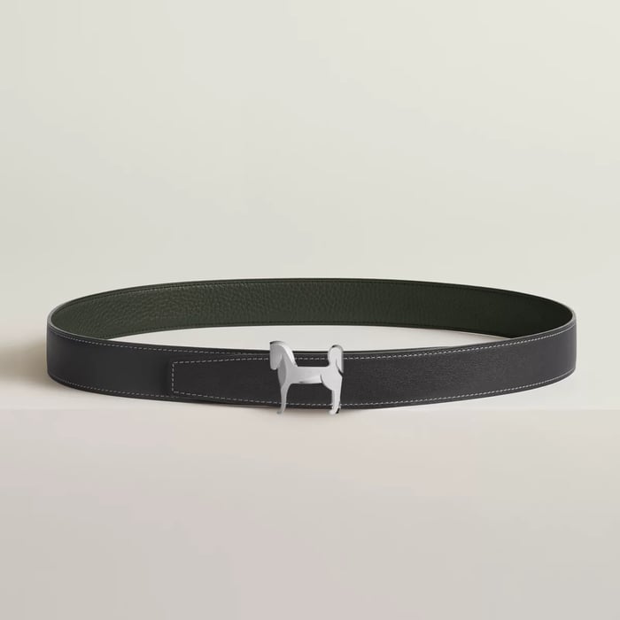 Panache belt buckle & Reversible leather strap 32 mm