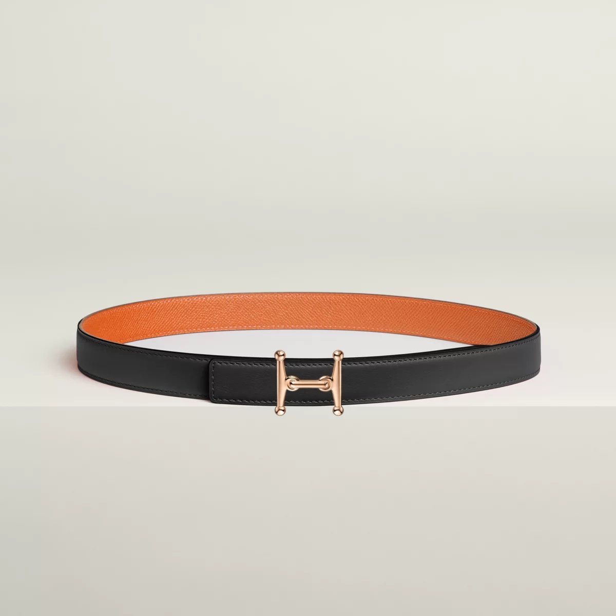 Mors H belt buckle & Reversible leather strap 24 mm