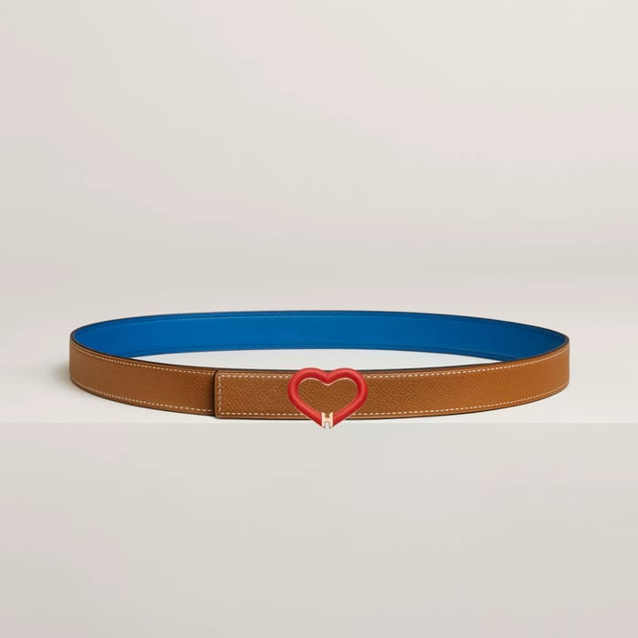 Plein Coeur Belt Buckle & Reversible Leather Strap 24 MM