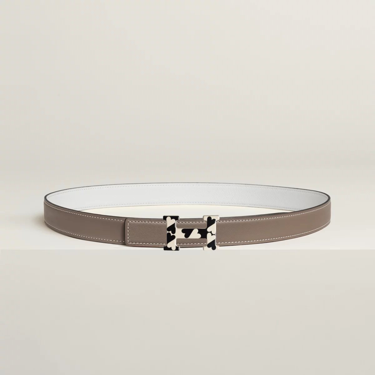 H Email Coeur belt buckle & Reversible leather strap 24 mm
