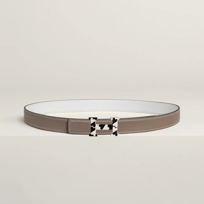 H Email Coeur belt buckle & Reversible leather strap 24 mm