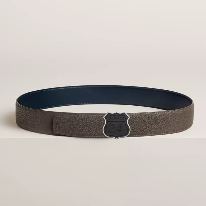 on the Road Belt Buckle & Reversible Leather Strap 38 MM