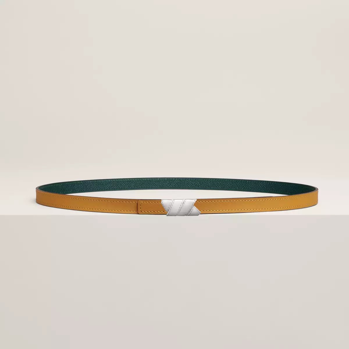 Ruban belt buckle & Reversible leather strap 13 mm