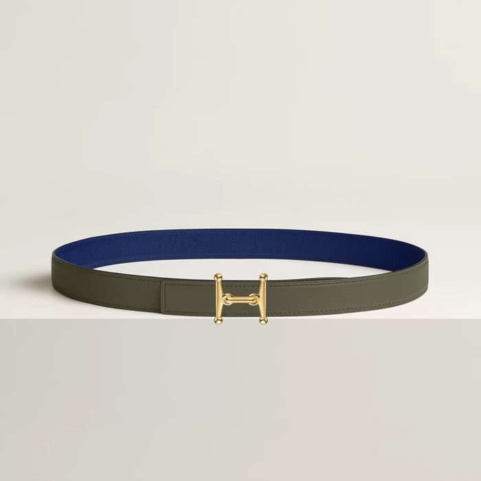 Mors H belt buckle & Reversible leather strap 24 mm
