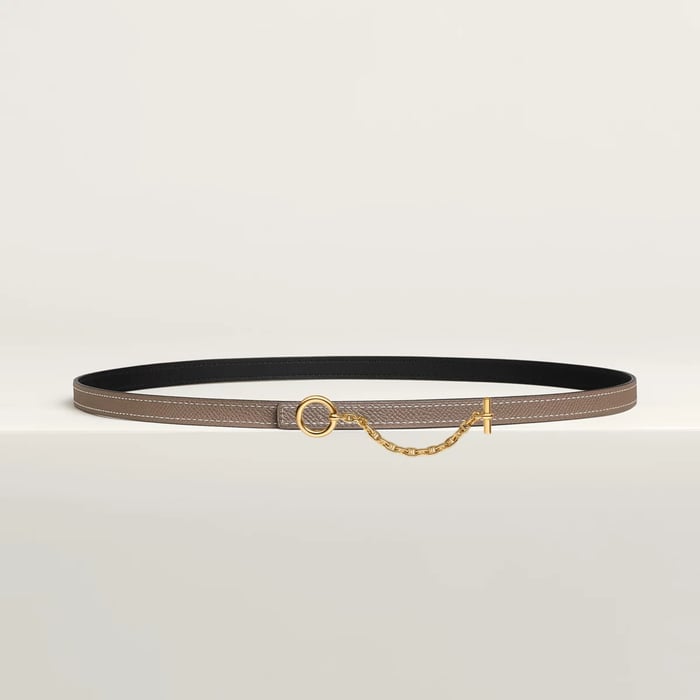 Carrousel Belt Buckle & Reversible Leather Strap 13 MM