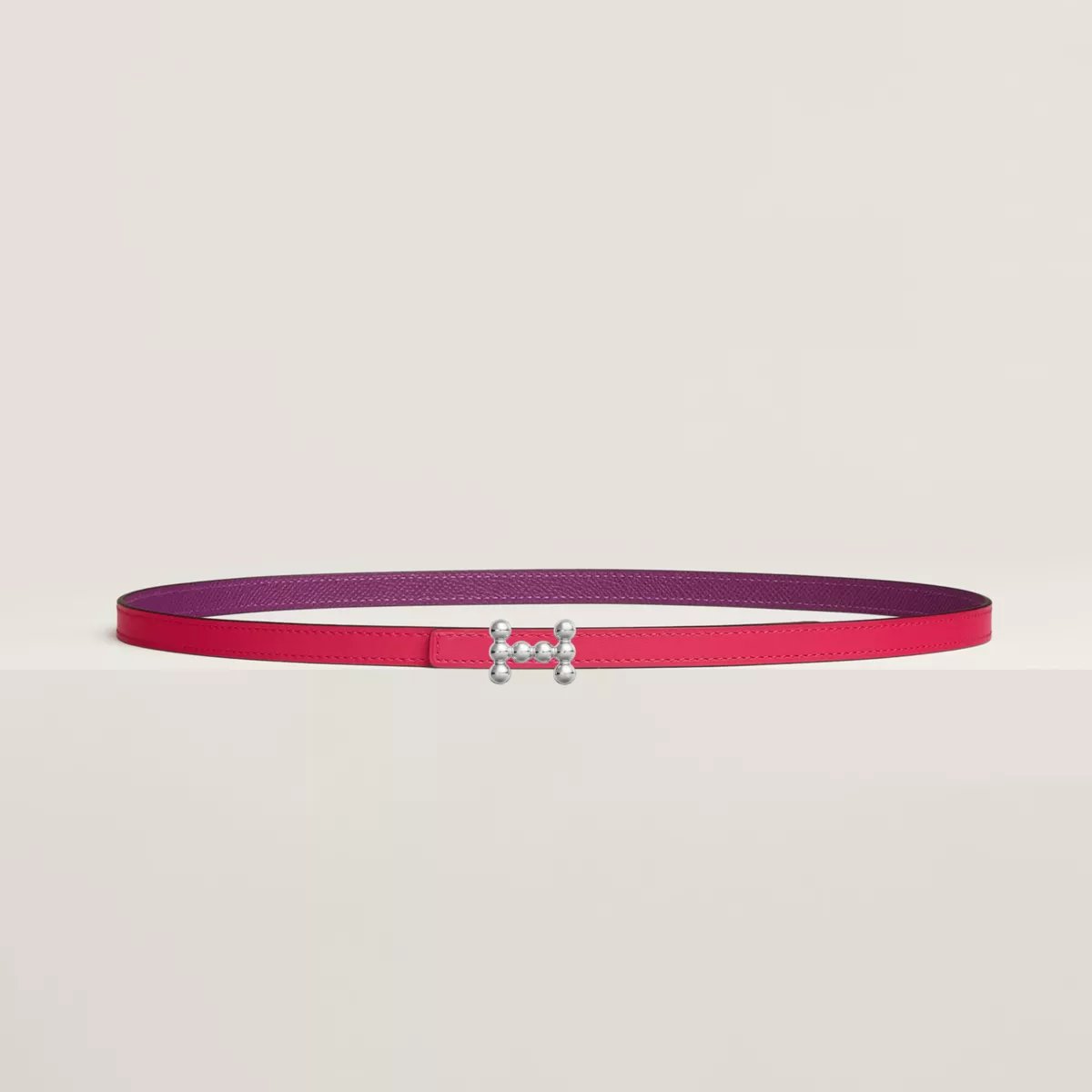 Bubble belt buckle & Reversible leather strap 13 mm