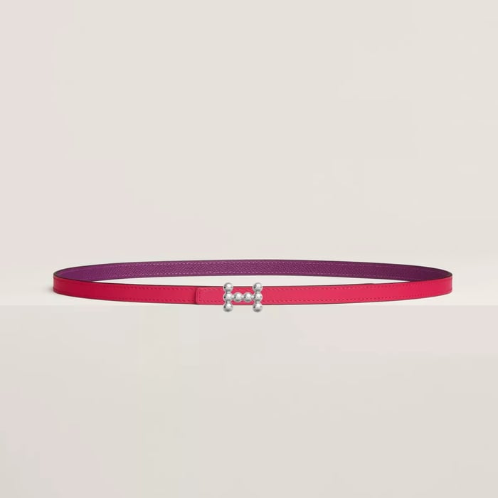 Bubble belt buckle & Reversible leather strap 13 mm