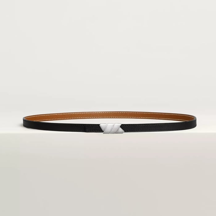 Ruban Belt Buckle & Reversible Leather Strap 13 MM