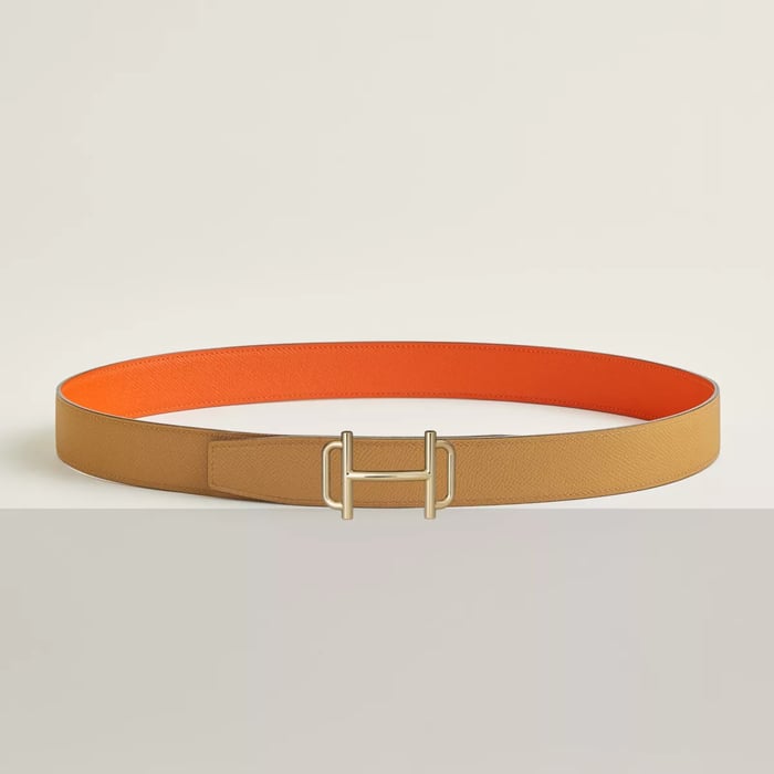 Royal Belt Buckle & Reversible Leather Strap 32 MM