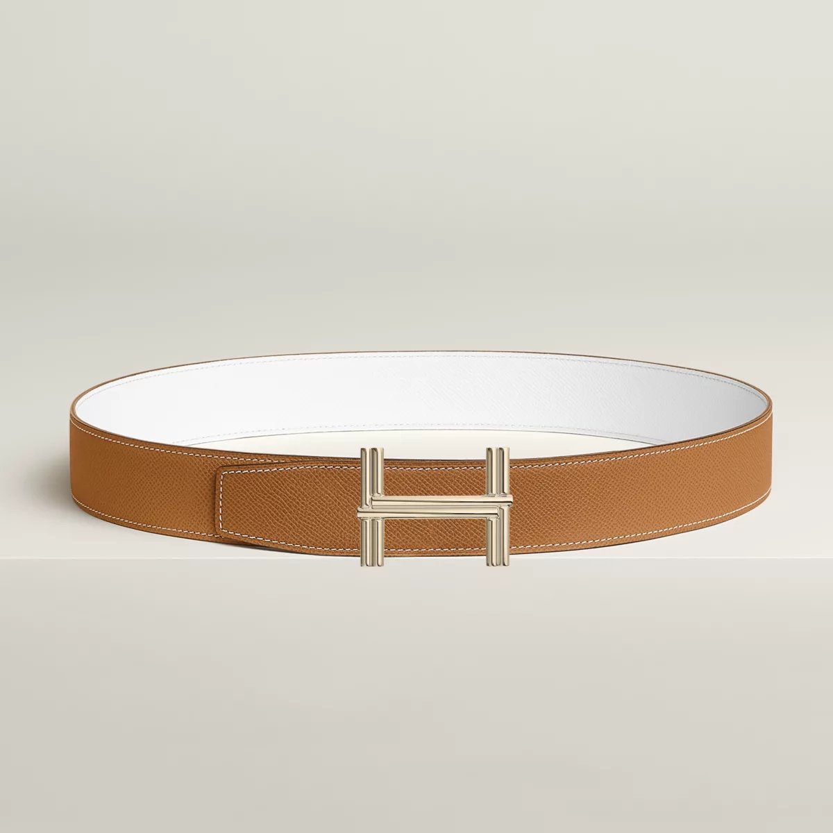 Traverse belt buckle & Reversible leather strap 38 mm