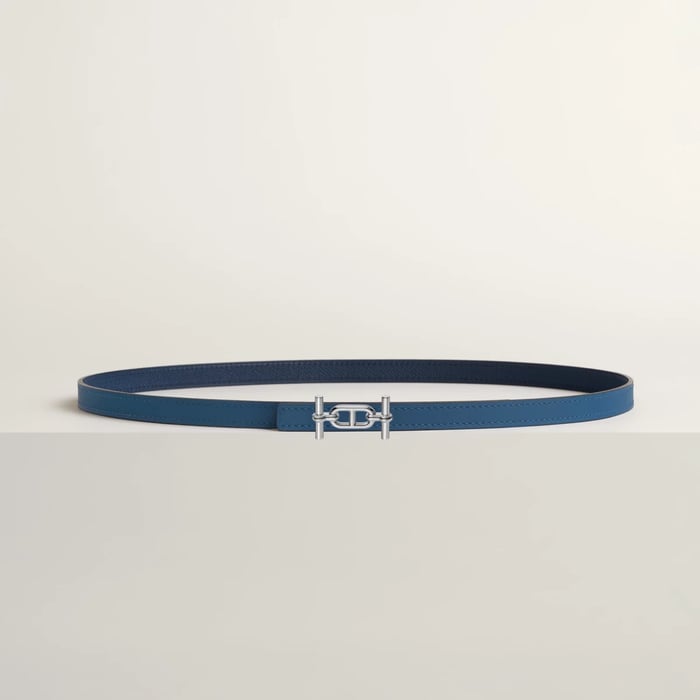 Ancre belt buckle & Reversible leather strap 13 mm