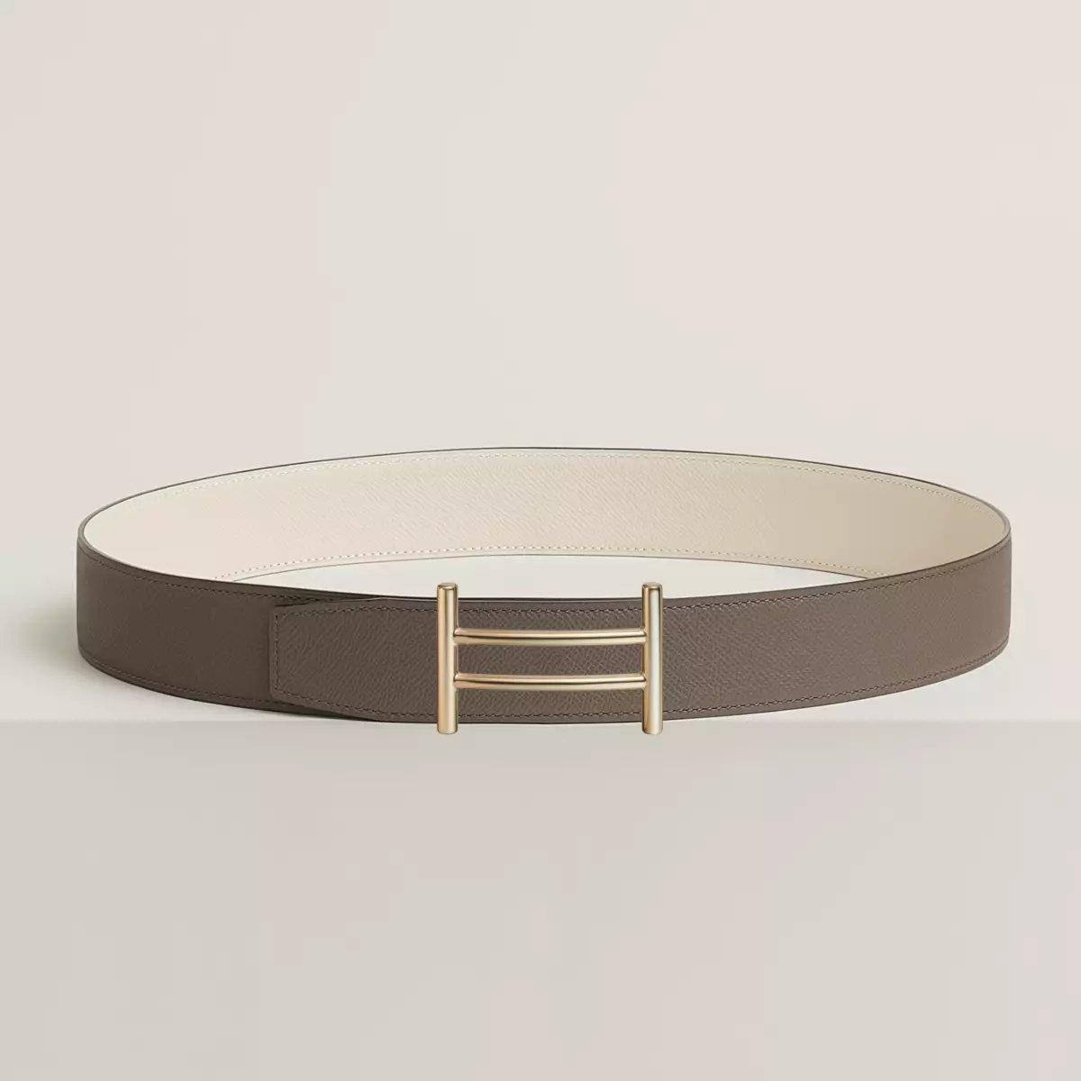 Rider belt buckle & Reversible leather strap 38 mm