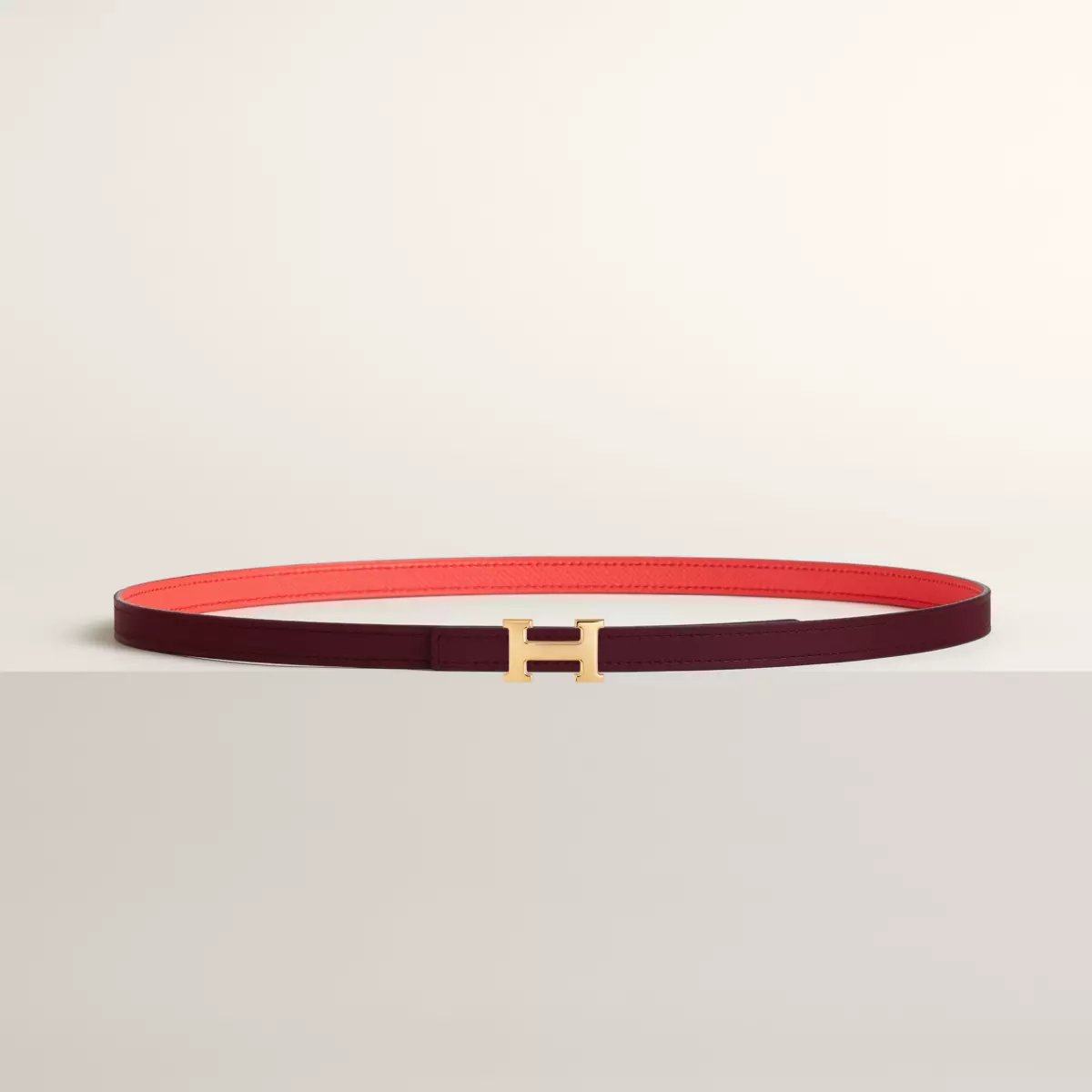 Mini 5382 belt buckle & Reversible leather strap 13 mm