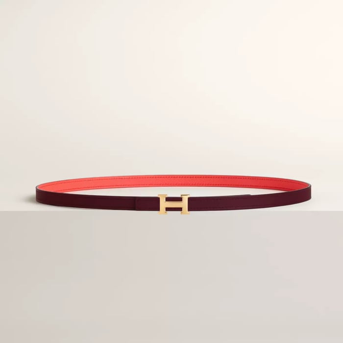 Mini 5382 belt buckle & Reversible leather strap 13 mm