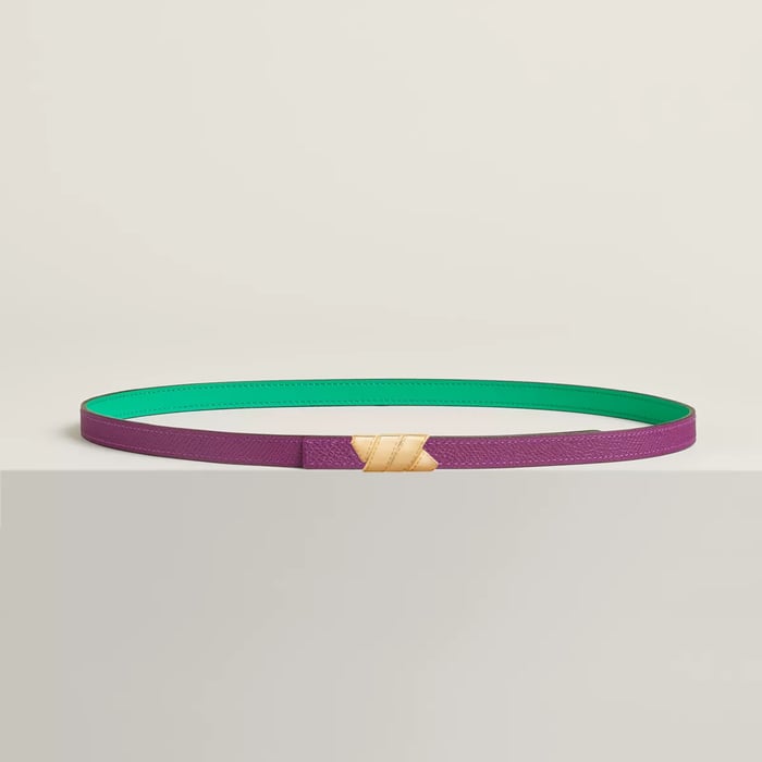 Ruban Belt Buckle & Reversible Leather Strap 13 MM