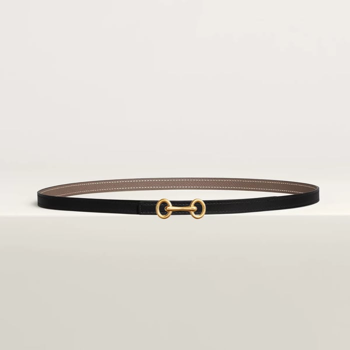 Heritage belt buckle & Reversible leather strap 13 mm