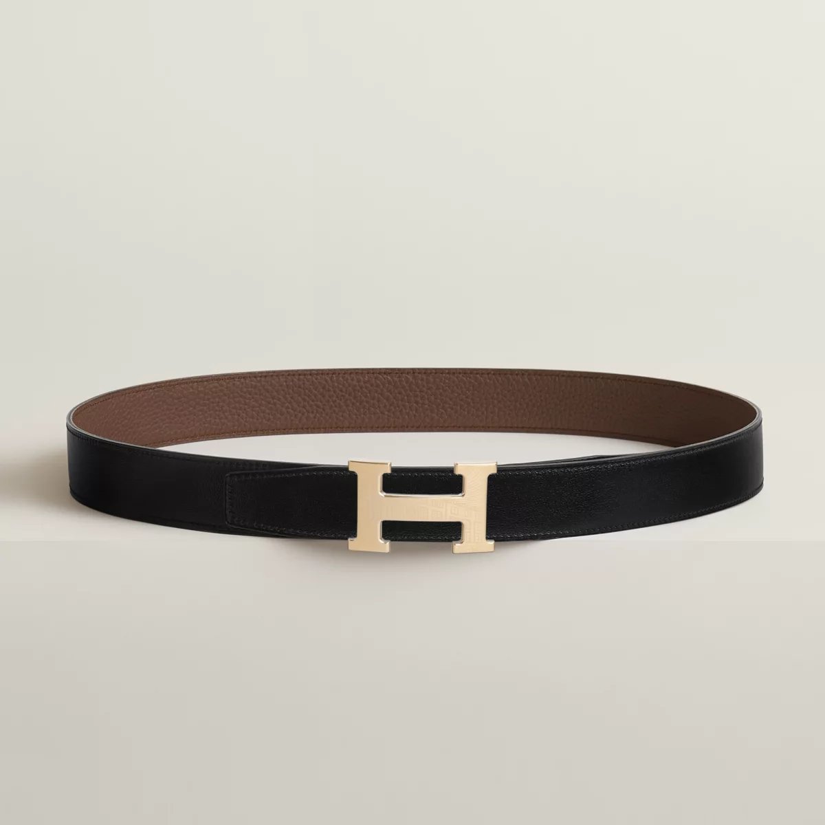 5382 Faubourg belt buckle & Reversible leather strap 32 mm