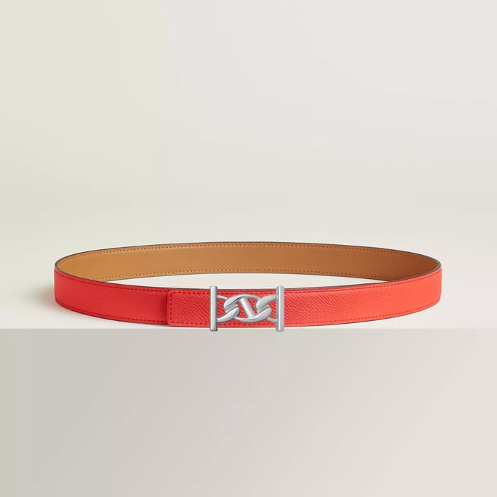 My H Belt Buckle & Reversible Leather Strap 24 MM