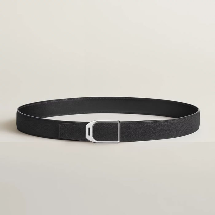 Jockey Belt Buckle & Reversible Leather Strap 32 MM