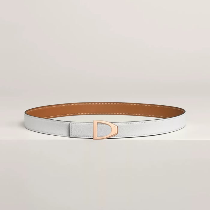 Cavaliere Belt Buckle & Reversible Leather Strap 24 MM