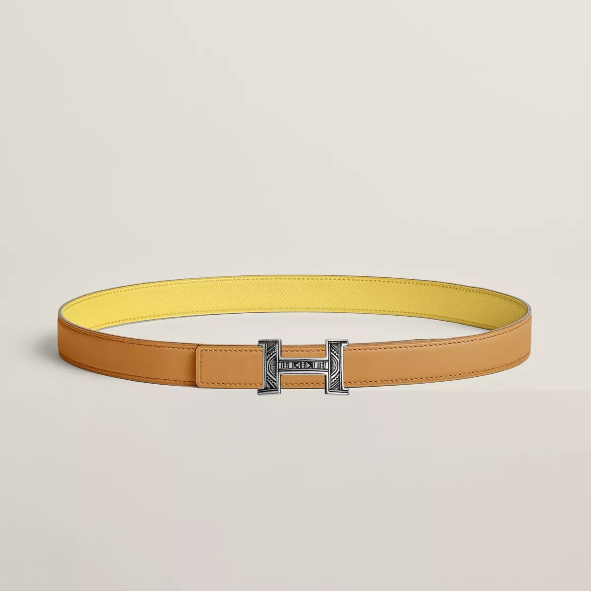 Mini Constance Touareg belt buckle & Reversible leather strap 24 mm