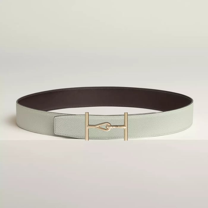 Jumbo Belt Buckle & Reversible Leather Strap 38 MM
