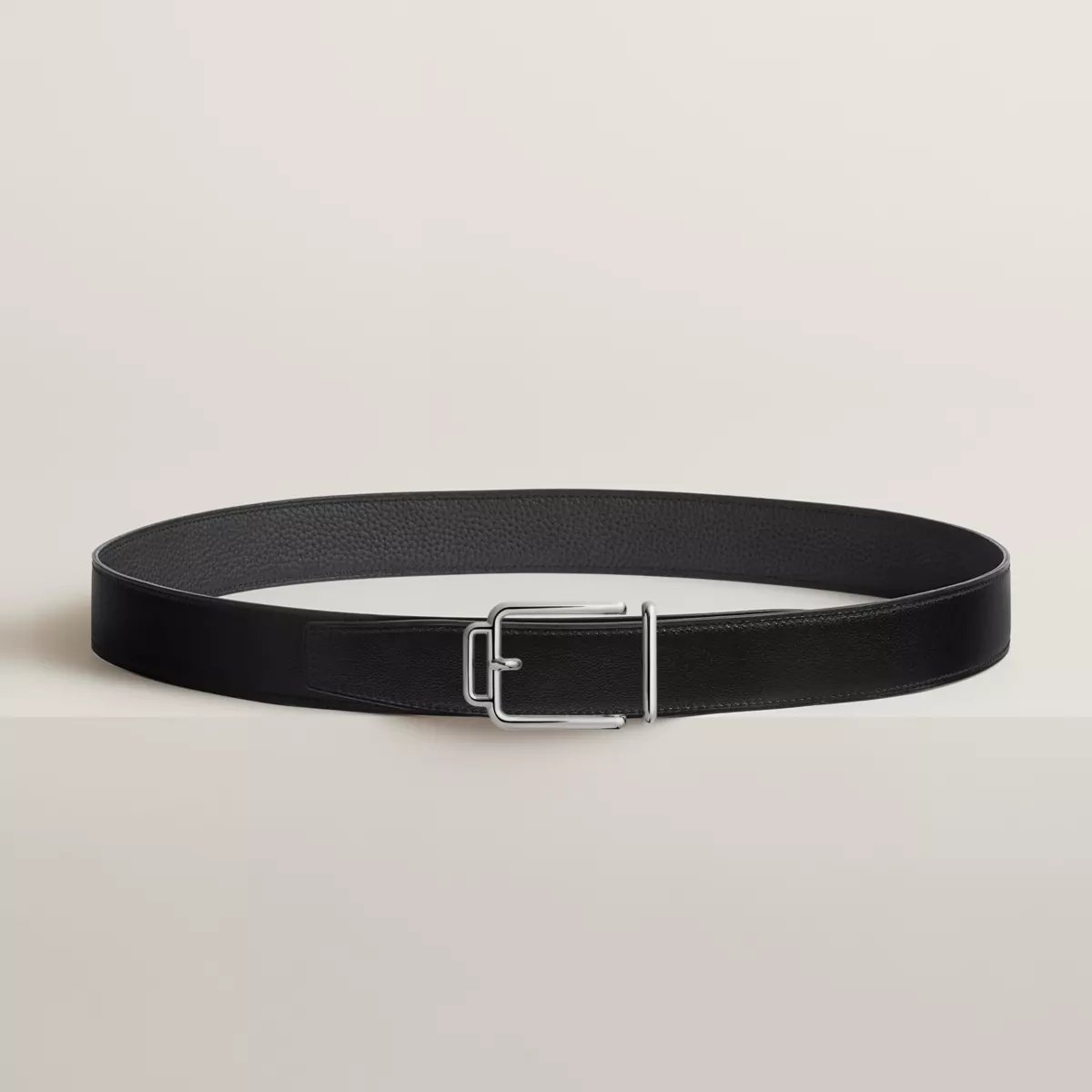 Volte-face reversible belt buckle & Reversible leather strap 32 mm