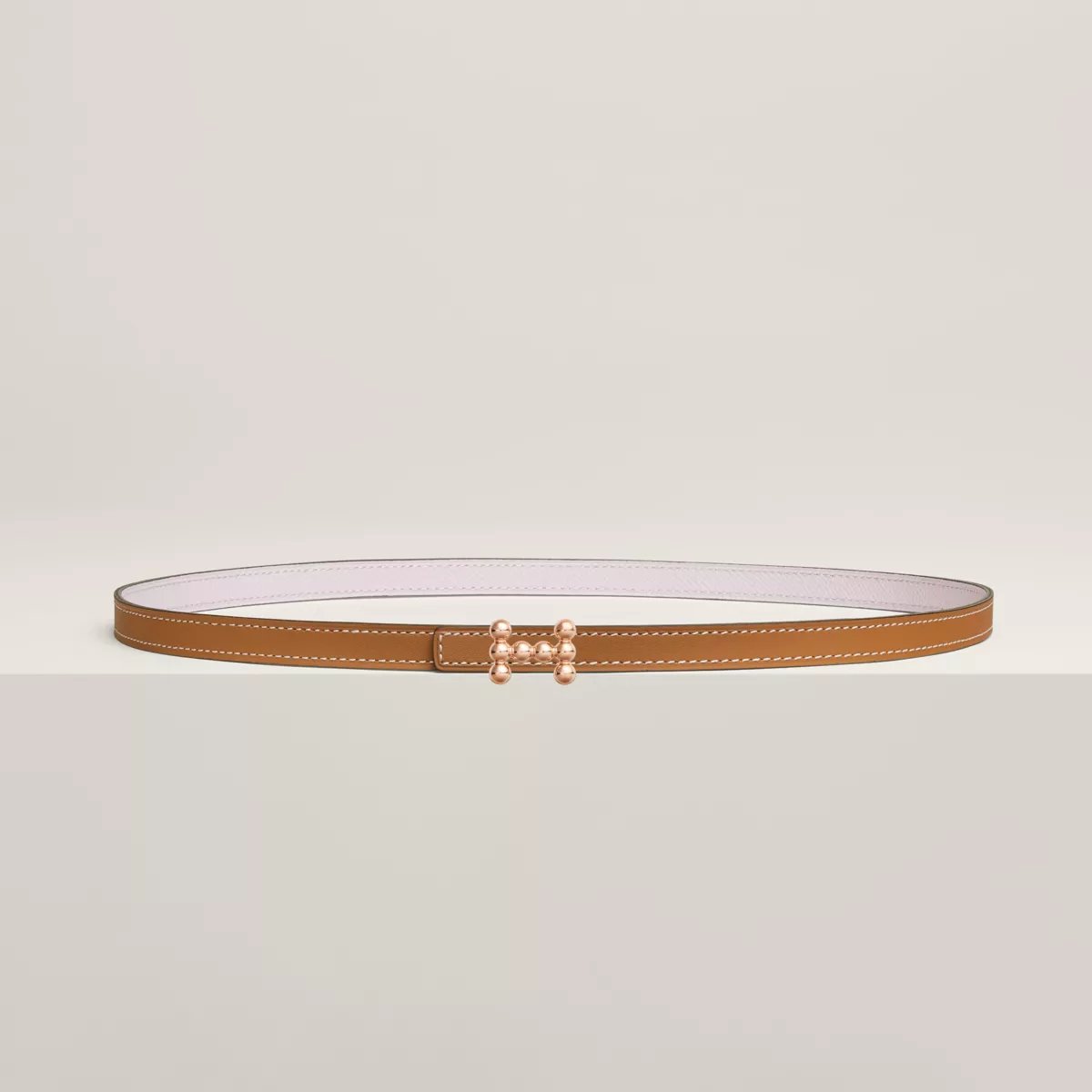 Bubble belt buckle & Reversible leather strap 13 mm