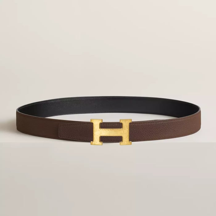 H Martelee Belt Buckle & Reversible Leather Strap 32 MM