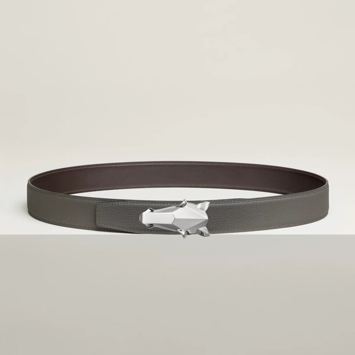 Destrier Belt Buckle & Reversible Leather Strap 32 MM